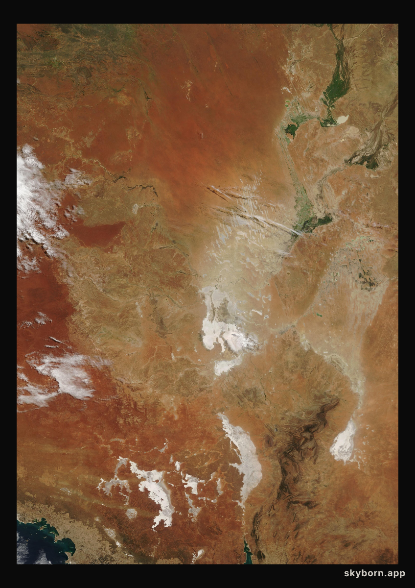 The Earth on 13 March 2001 · Lake Eyre, Australia
