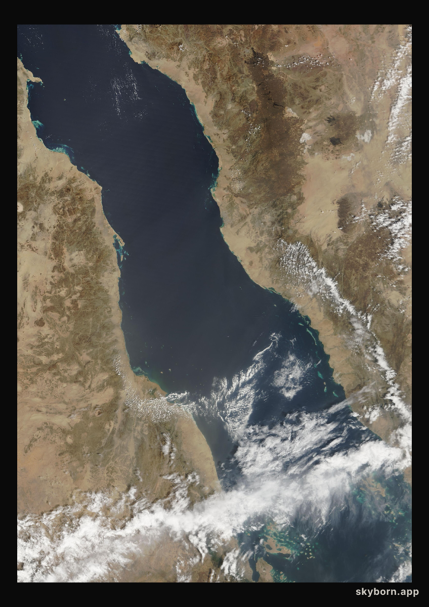 The Earth on 14 March 2001 · Red Sea
