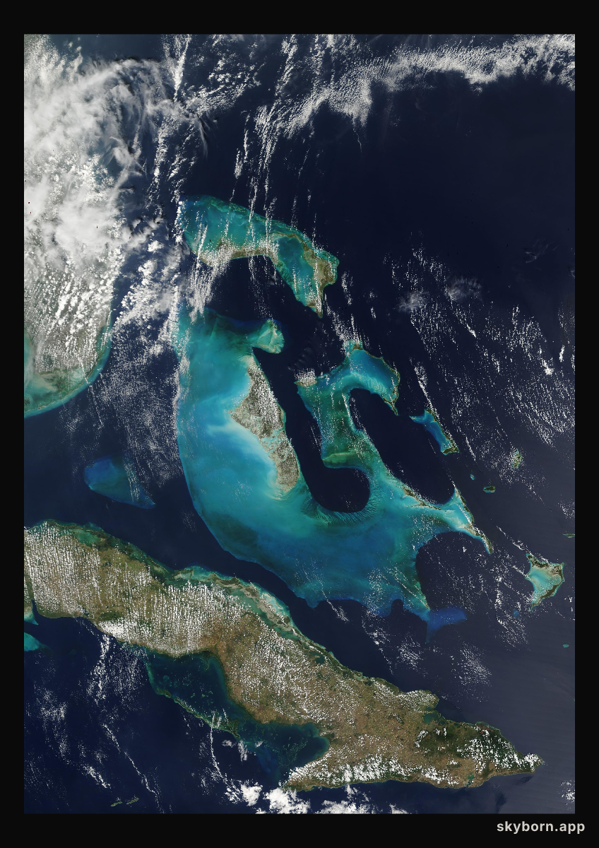 The Earth on 15 March 2001 · Bahamas