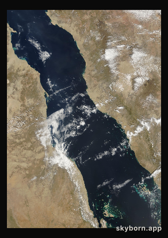The Earth on 20 March 2001 · Red Sea