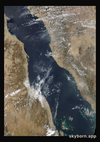The Earth on 21 March 2001 · Red Sea