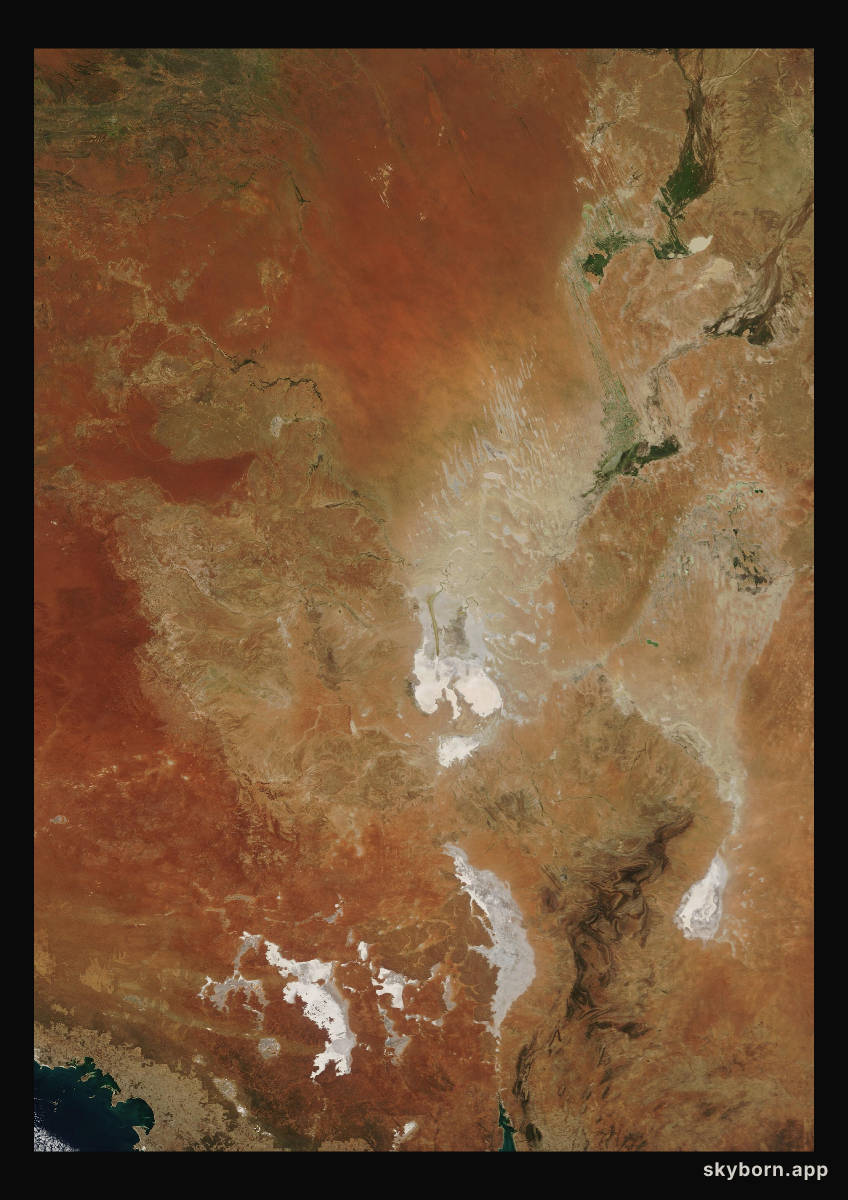 The Earth on 29 March 2001 · Lake Eyre, Australia