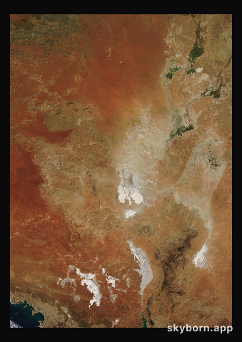 The Earth on 29 March 2001 · Lake Eyre, Australia
