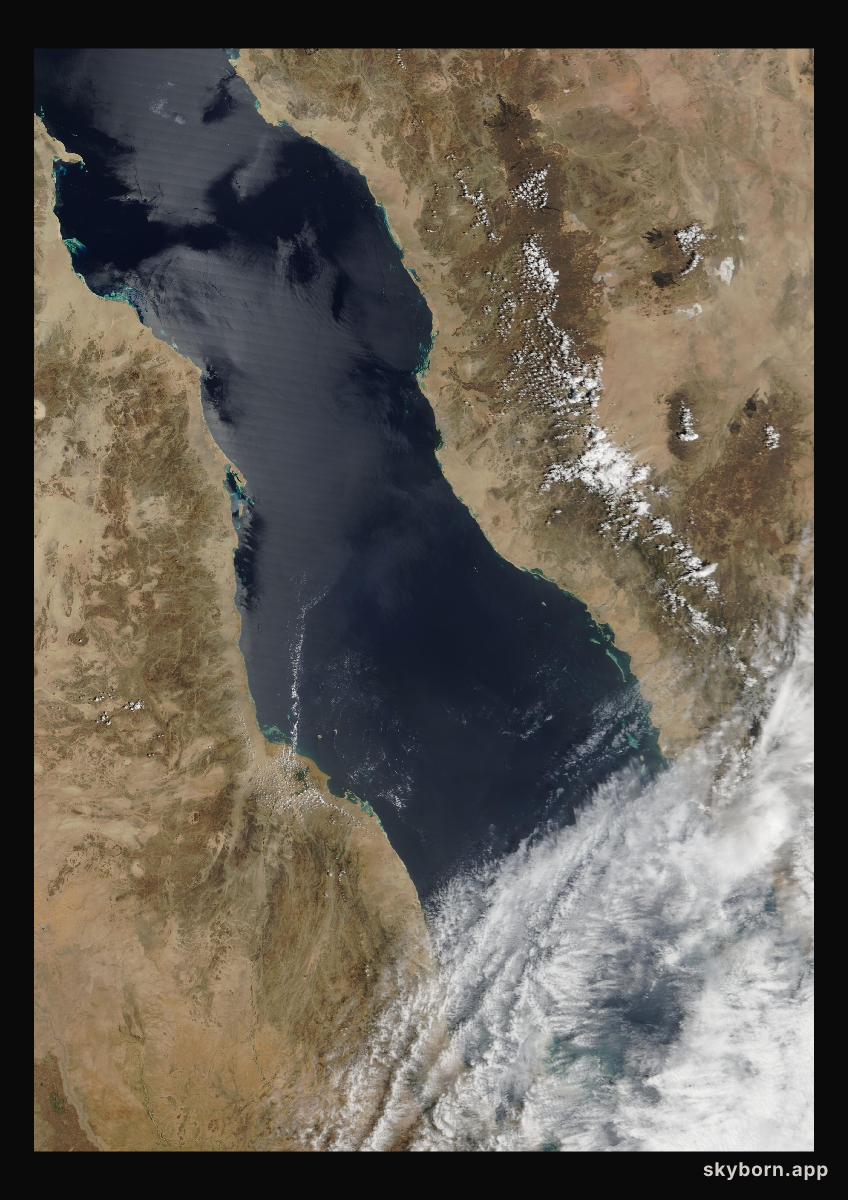 The Earth on 30 March 2001 · Red Sea