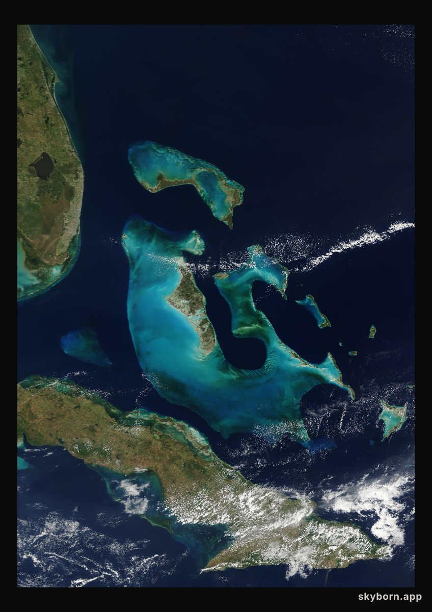The Earth on 2 April 2001 · Bahamas