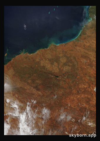 The Earth on 9 April 2001 · Pilbara, Western Australia