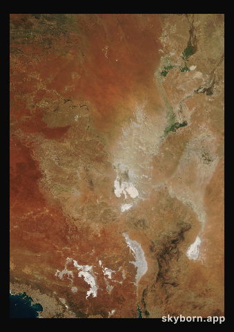The Earth on 12 April 2001 · Lake Eyre, Australia