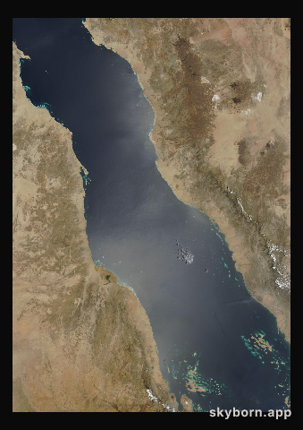 The Earth on 17 April 2001 · Red Sea