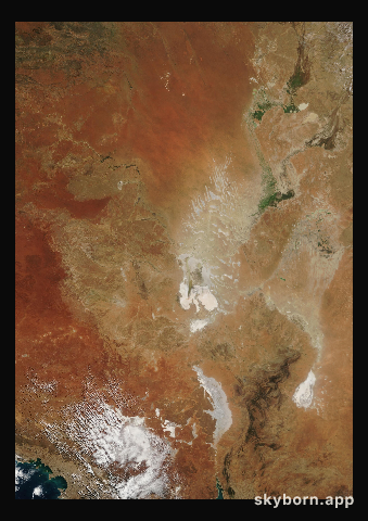 The Earth on 21 April 2001 · Lake Eyre, Australia