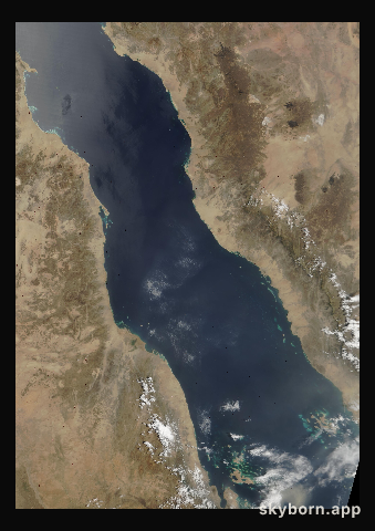 The Earth on 22 April 2001 · Red Sea