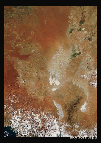 The Earth on 23 April 2001 · Lake Eyre, Australia