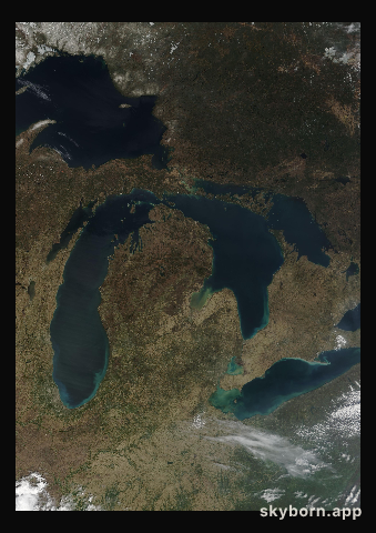 The Earth on 27 April 2001 · Great Lakes