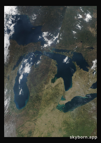 The Earth on 30 April 2001 · Great Lakes
