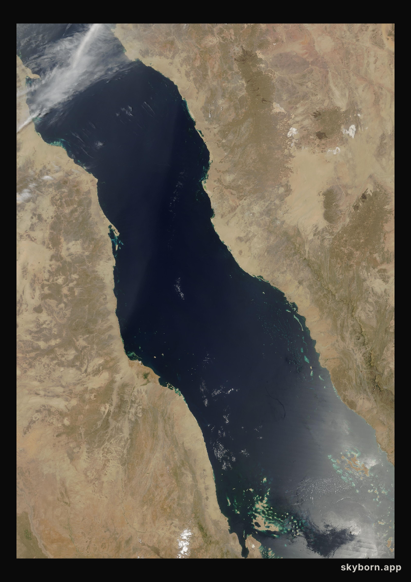The Earth on 14 May 2001 · Red Sea