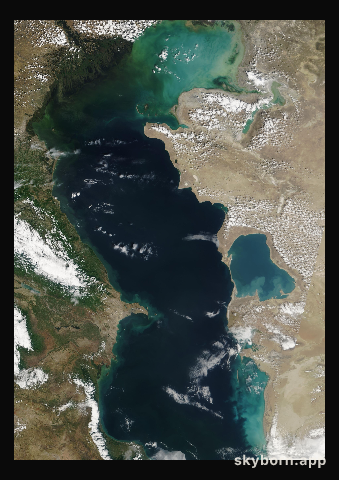 The Earth on 19 May 2001 · Caspian Sea