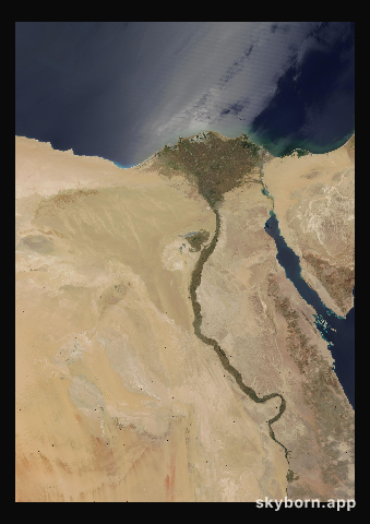 The Earth on 20 May 2001 · Nile Delta and Sinai