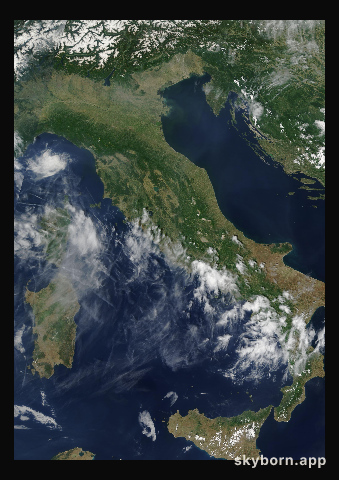 The Earth on 28 May 2001 · Italy and the Adriatic