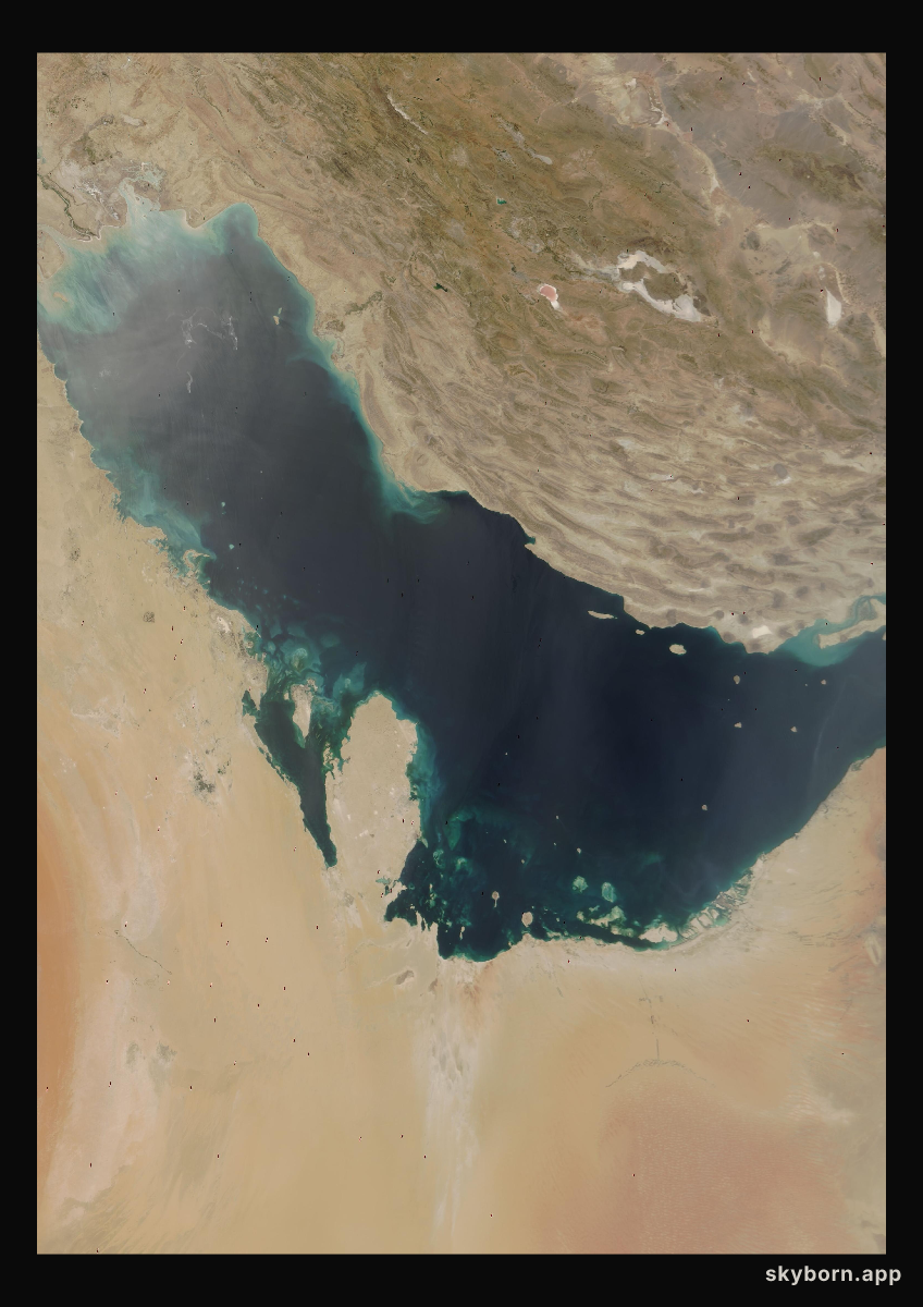 The Earth on 1 June 2001 · Persian Gulf