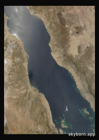 The Earth on 2 June 2001 · Red Sea
