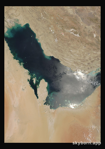The Earth on 5 June 2001 · Persian Gulf