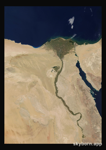 The Earth on 11 June 2001 · Nile Delta and Sinai