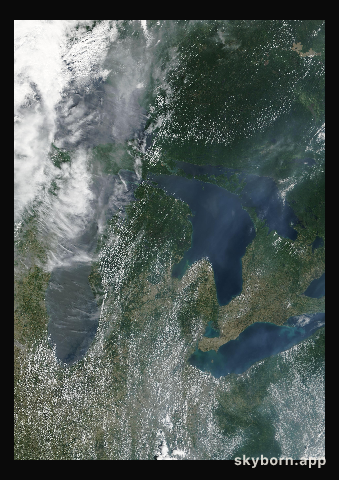 The Earth on 14 June 2001 · Great Lakes