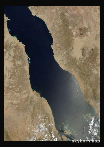 The Earth on 8 July 2001 · Red Sea