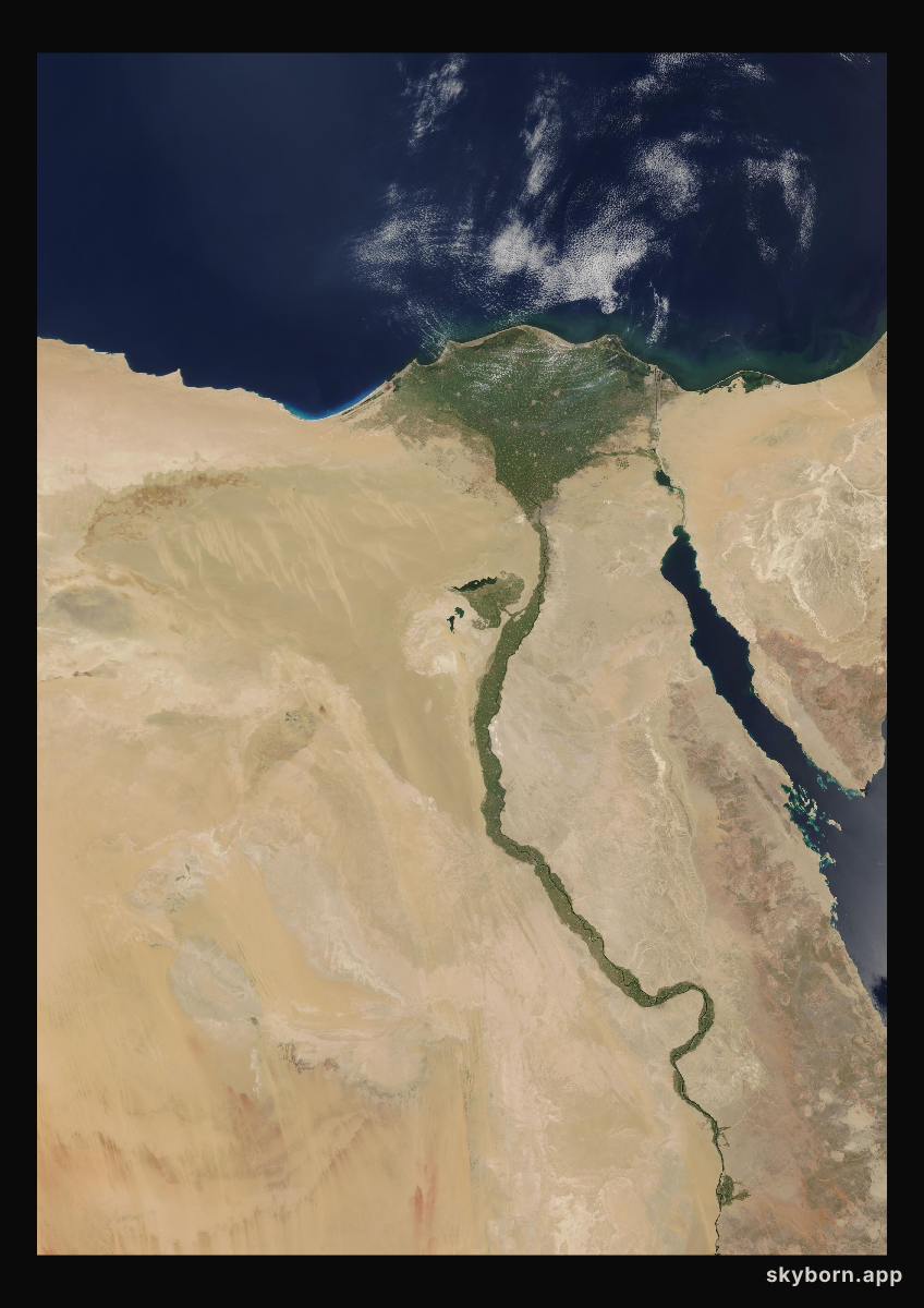 The Earth on 11 July 2001 · Nile Delta and Sinai