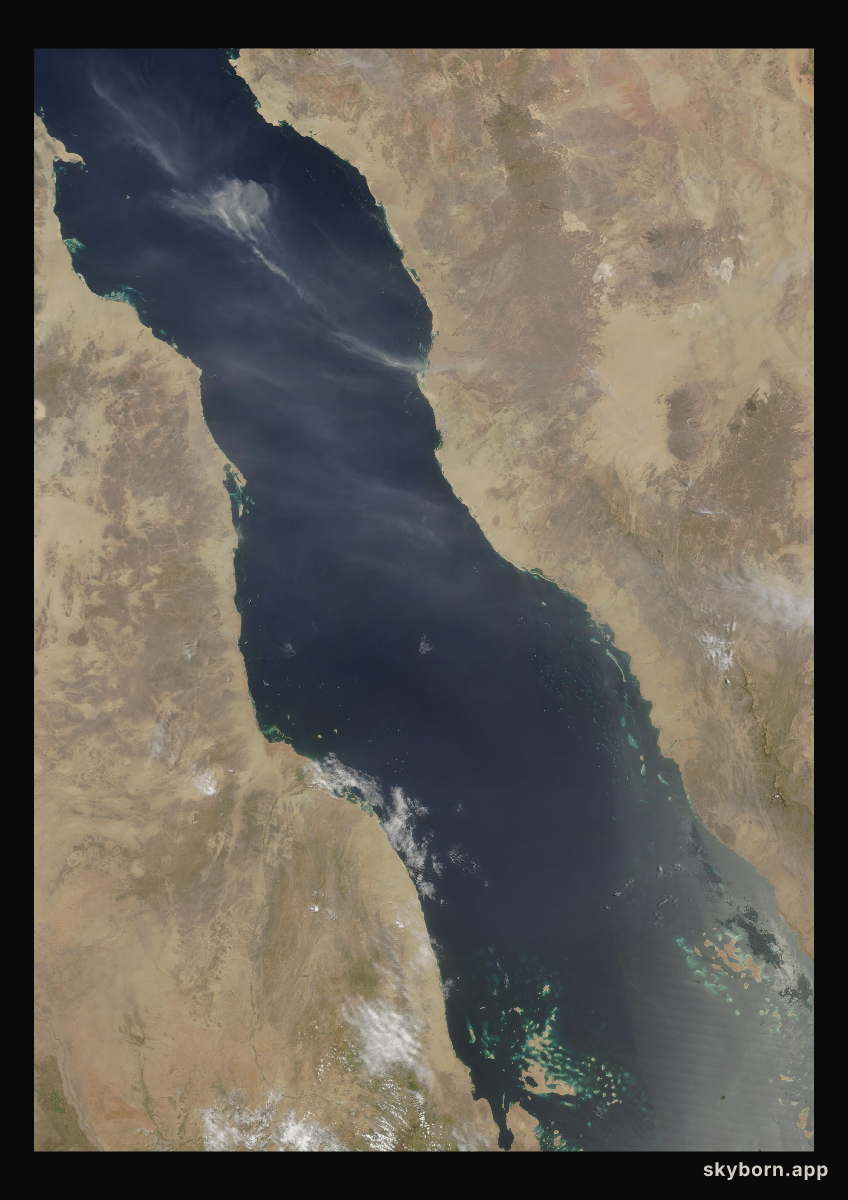The Earth on 17 July 2001 · Red Sea