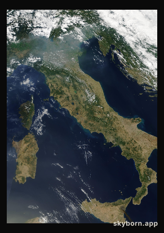 The Earth on 24 July 2001 · Italy and the Adriatic