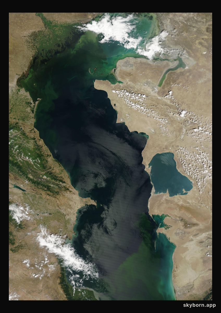The Earth on 26 July 2001 · Caspian Sea