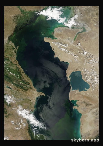 The Earth on 26 July 2001 · Caspian Sea