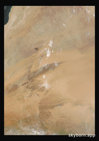 The Earth on 29 July 2001 · Eye of the Sahara, Mauritania