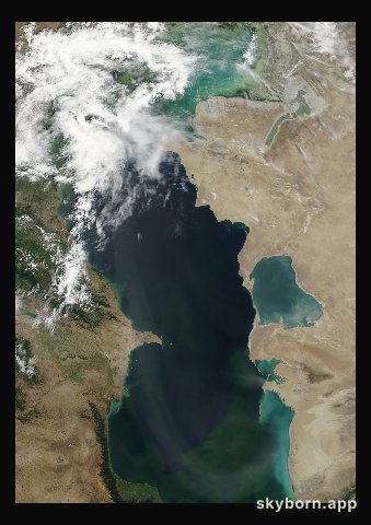 The Earth on 31 July 2001 · Caspian Sea