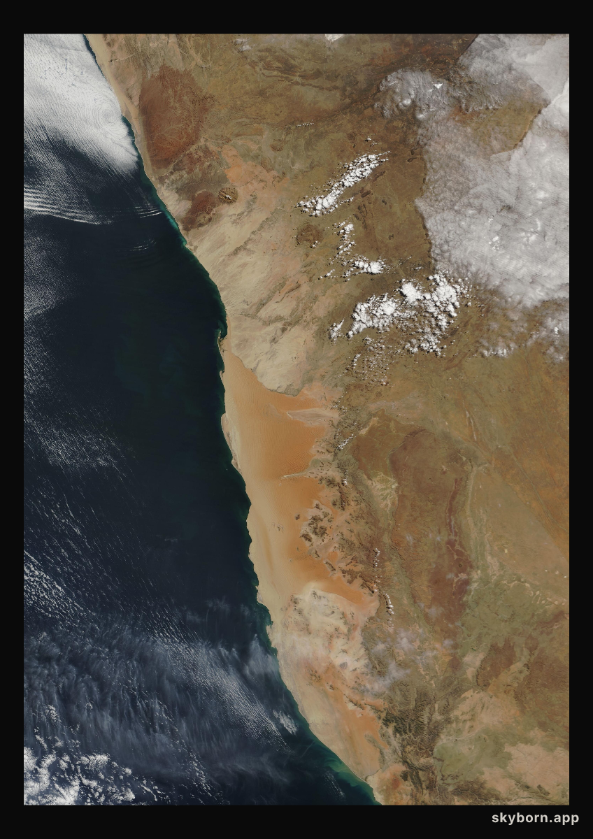 The Earth on 4 August 2001 · Namib Desert