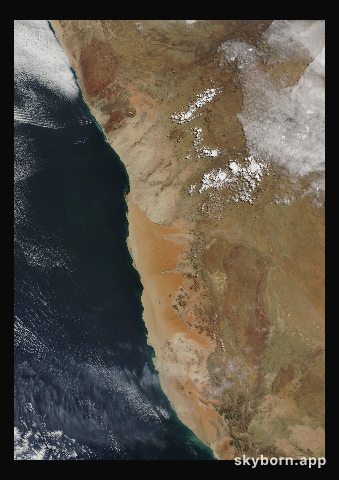 The Earth on 4 August 2001 · Namib Desert