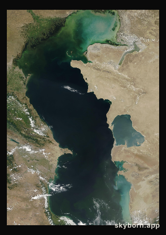 The Earth on 6 August 2001 · Caspian Sea