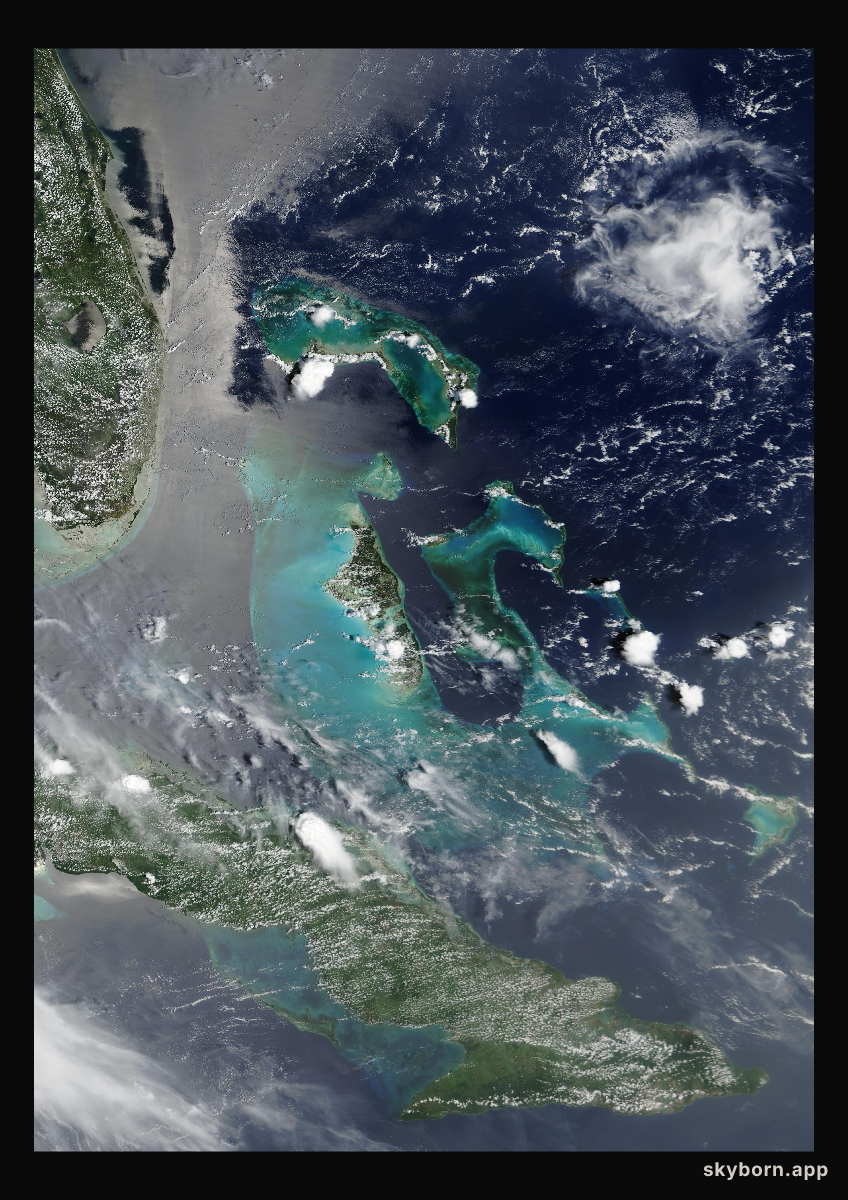 The Earth on 9 August 2001 · Bahamas