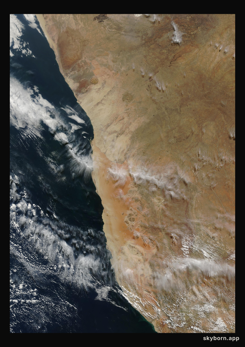 The Earth on 10 August 2001 · Namib Desert