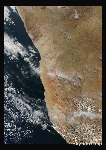 The Earth on 10 August 2001 · Namib Desert