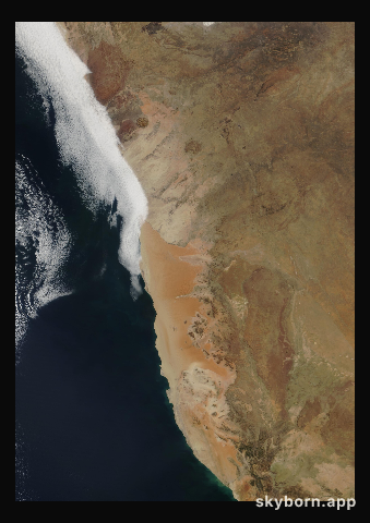The Earth on 11 August 2001 · Namib Desert