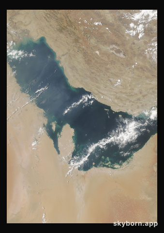 The Earth on 12 August 2001 · Persian Gulf