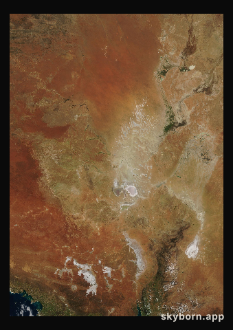 The Earth on 13 August 2001 · Lake Eyre, Australia