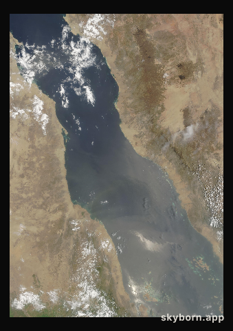 The Earth on 16 August 2001 · Red Sea