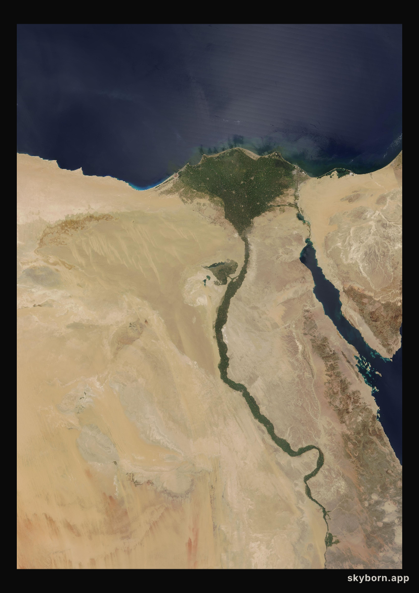 The Earth on 24 August 2001 · Nile Delta and Sinai