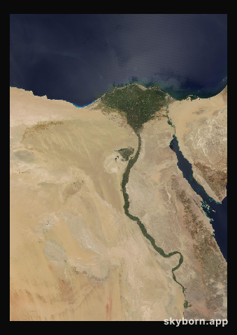 The Earth on 24 August 2001 · Nile Delta and Sinai