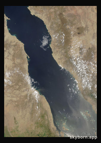 The Earth on 25 August 2001 · Red Sea