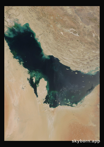 The Earth on 2 September 2001 · Persian Gulf