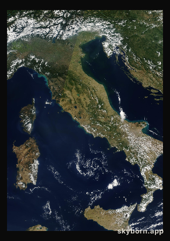 The Earth on 3 September 2001 · Italy and the Adriatic
