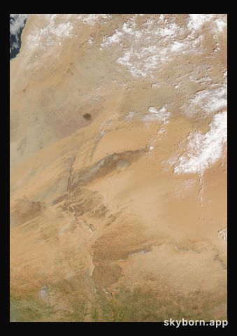 The Earth on 17 September 2001 · Eye of the Sahara, Mauritania